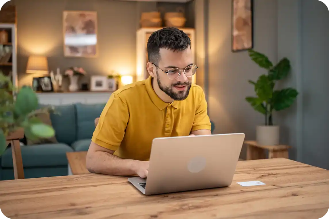 Man using Laptop